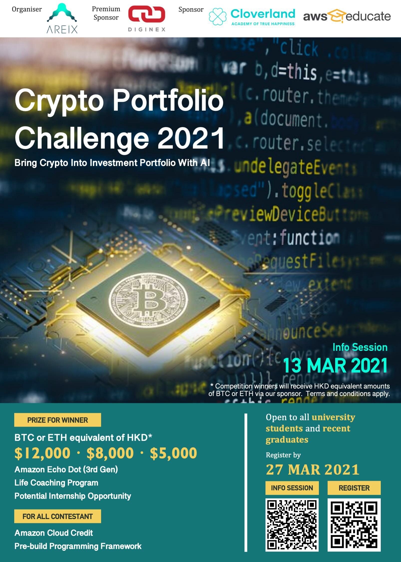 AREIX Crypto Portfolio Challenge 2021 Poster